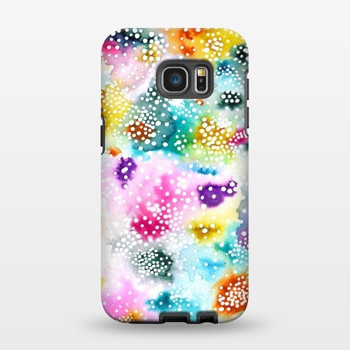 Galaxy S7 EDGE StrongFit Experimental Watercolor Marble by Ninola Design
