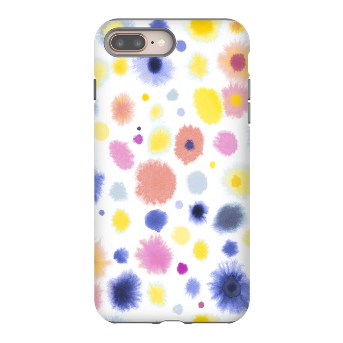 iPhone 7 plus StrongFit Soft Watercolor Dots by Ninola Design