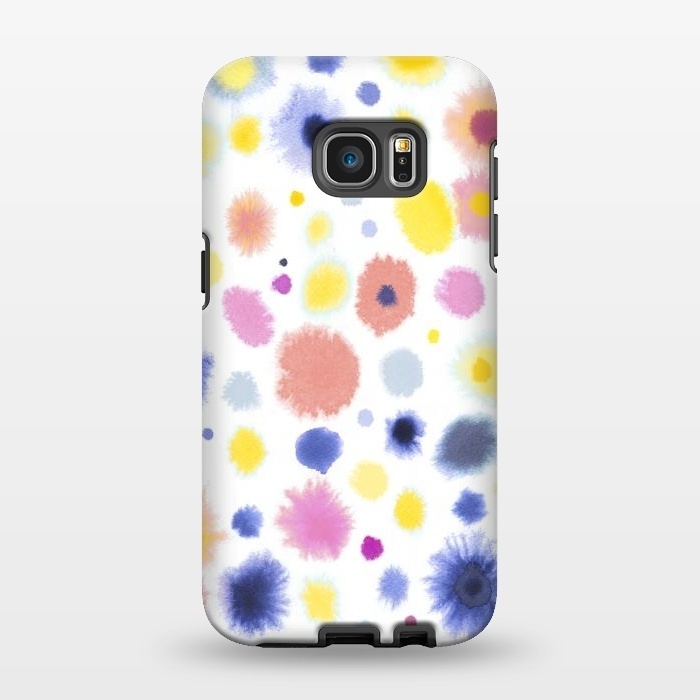 Galaxy S7 EDGE StrongFit Soft Watercolor Dots by Ninola Design