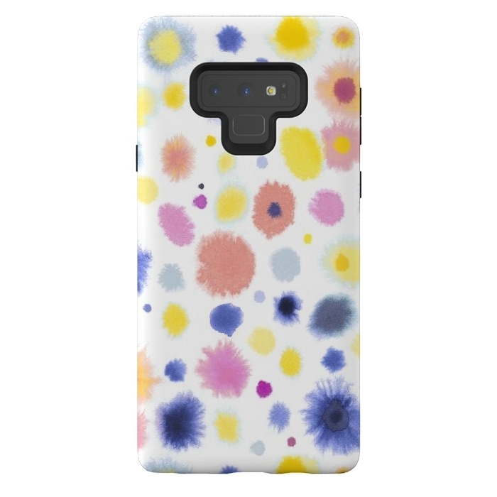 Galaxy Note 9 StrongFit Soft Watercolor Dots by Ninola Design