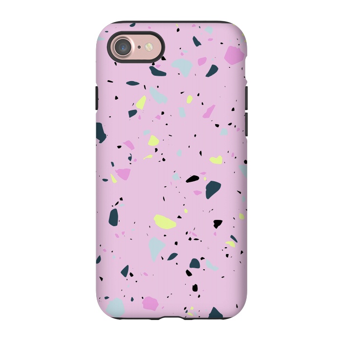 iPhone 7 StrongFit Terrazo Pink by Ninola Design