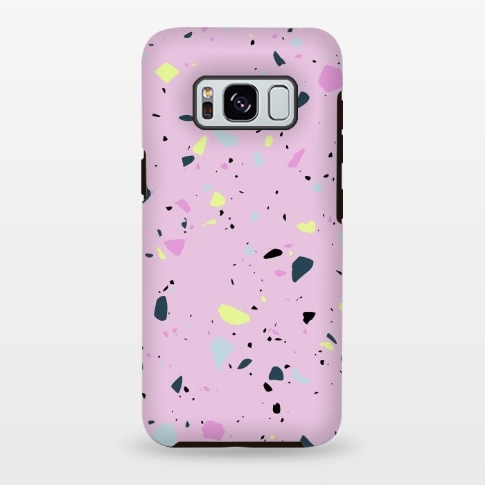 Galaxy S8 plus StrongFit Terrazo Pink by Ninola Design