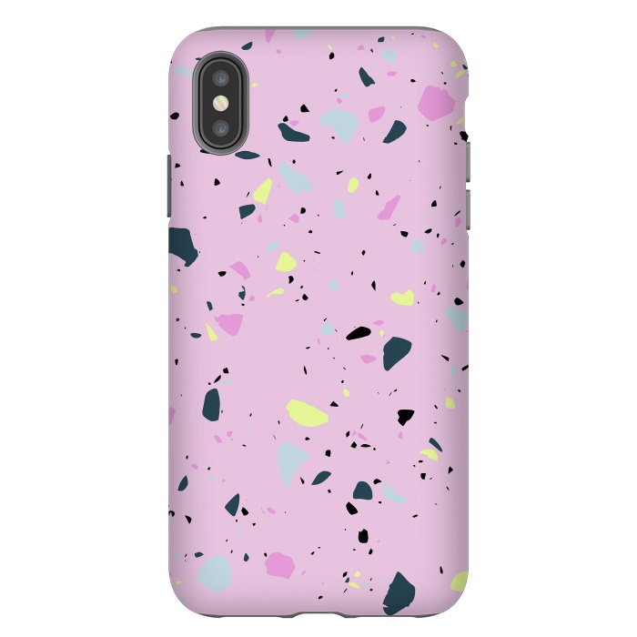 iPhone Xs Max StrongFit Terrazo Pink by Ninola Design