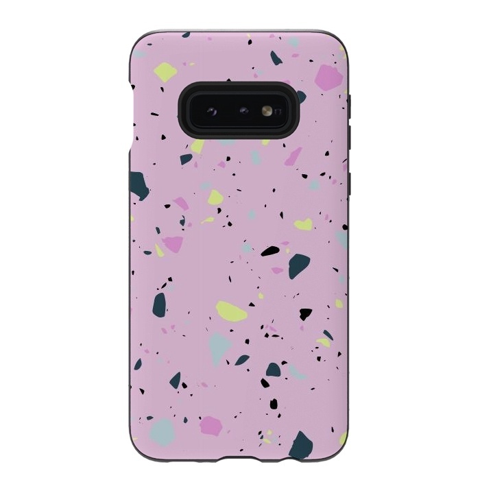 Galaxy S10e StrongFit Terrazo Pink by Ninola Design
