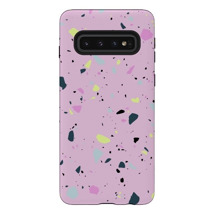 Galaxy S10 StrongFit Terrazo Pink by Ninola Design