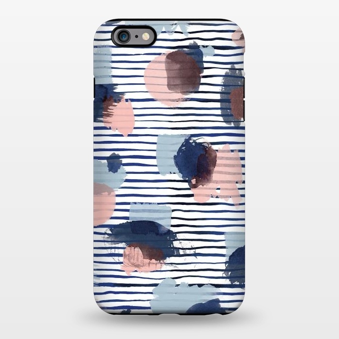 iPhone 6/6s plus StrongFit Watercolor Brush Marks Stripes by Ninola Design