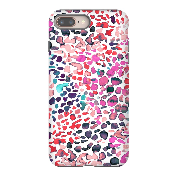 iPhone 7 plus StrongFit Speckled Painting Pink by Ninola Design