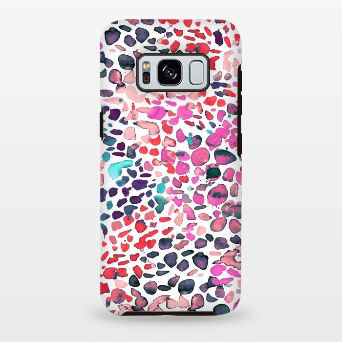 Galaxy S8 plus StrongFit Speckled Painting Pink by Ninola Design