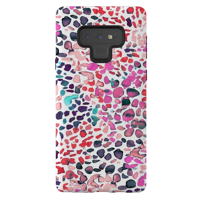Galaxy Note 9 StrongFit Speckled Painting Pink by Ninola Design