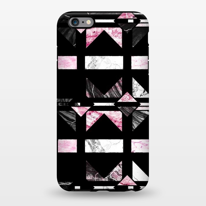 iPhone 6/6s plus StrongFit Minimal geometric marble tiles by Oana 