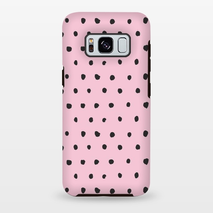 Galaxy S8 plus StrongFit Artsy Dots Pink by Ninola Design