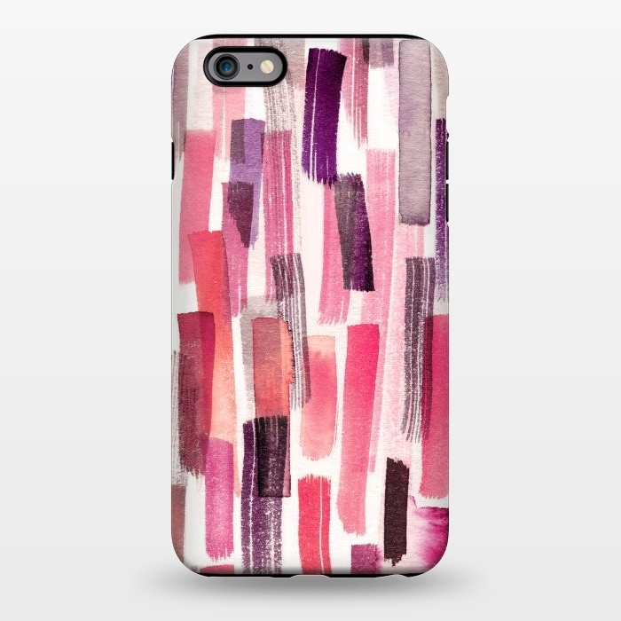 iPhone 6/6s plus StrongFit Colorful Brushstrokes Living Coral by Ninola Design