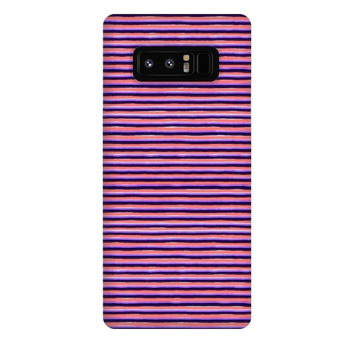 Galaxy Note 8 StrongFit Marker Colorful Coral Stripes by Ninola Design