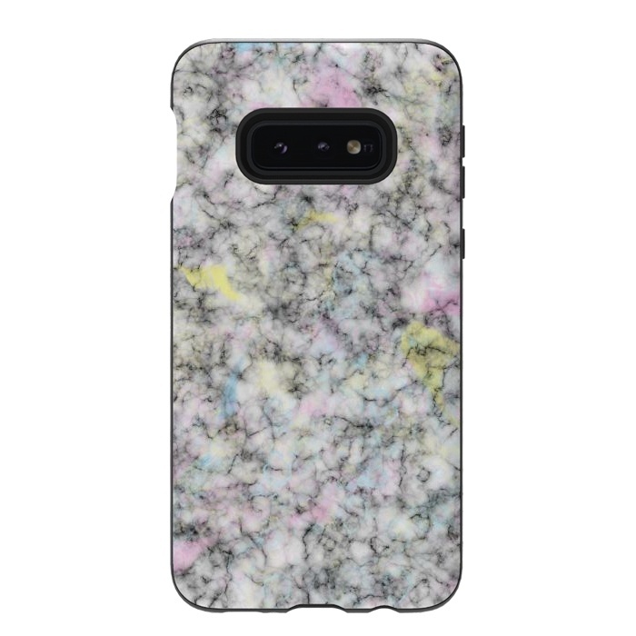 Galaxy S10e StrongFit Watercolor Strokes on Marble by Ninola Design