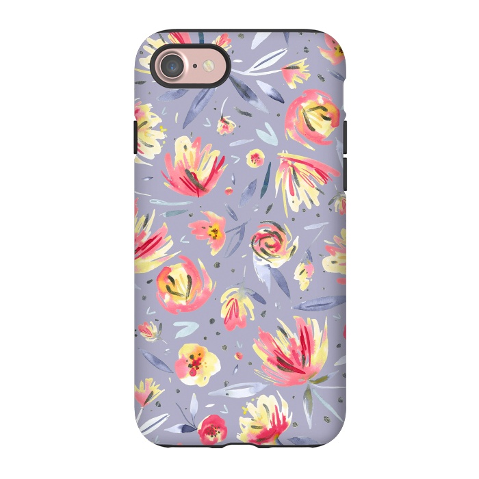 iPhone 7 StrongFit Festival Coral Peonies by Ninola Design