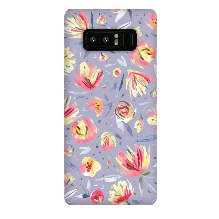 Galaxy Note 8 StrongFit Festival Coral Peonies by Ninola Design