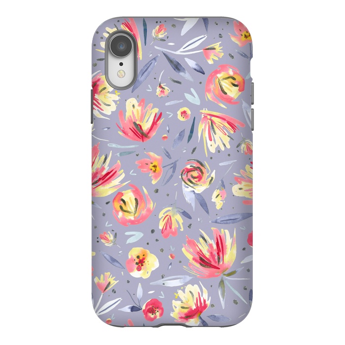 iPhone Xr StrongFit Festival Coral Peonies by Ninola Design