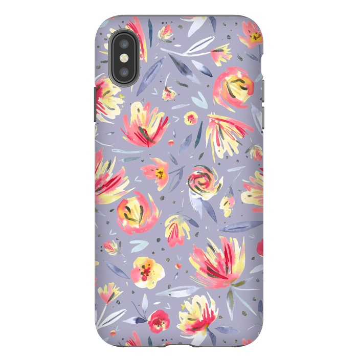 iPhone Xs Max StrongFit Festival Coral Peonies by Ninola Design