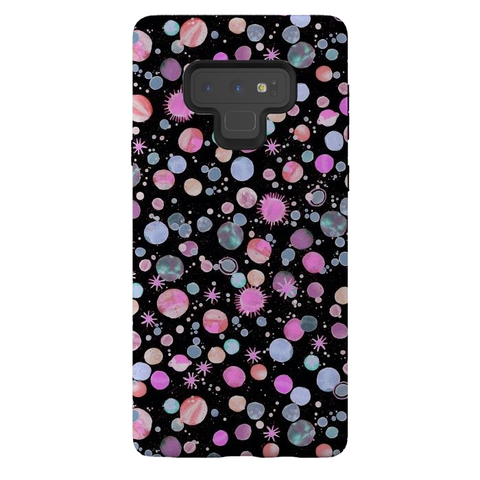 Galaxy Note 9 StrongFit Planets Constellation Pink by Ninola Design