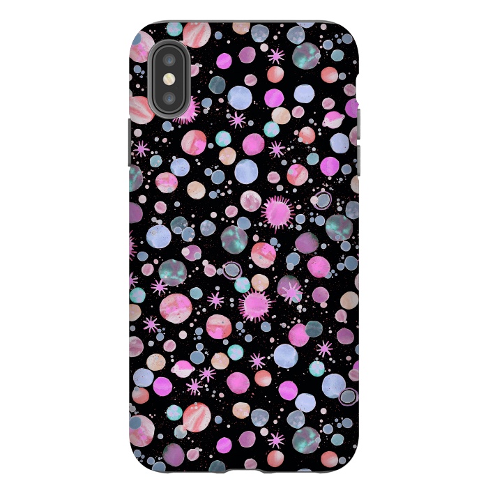 iPhone Xs Max StrongFit Planets Constellation Pink by Ninola Design