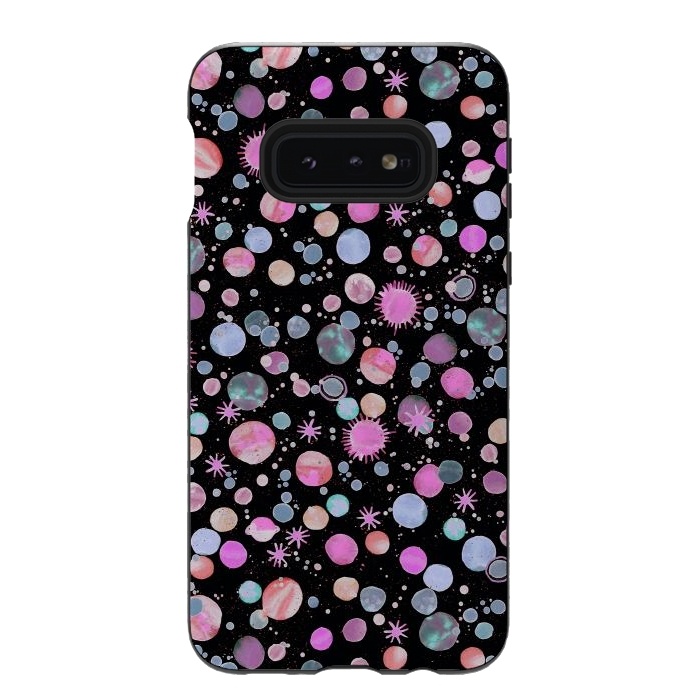 Galaxy S10e StrongFit Planets Constellation Pink by Ninola Design