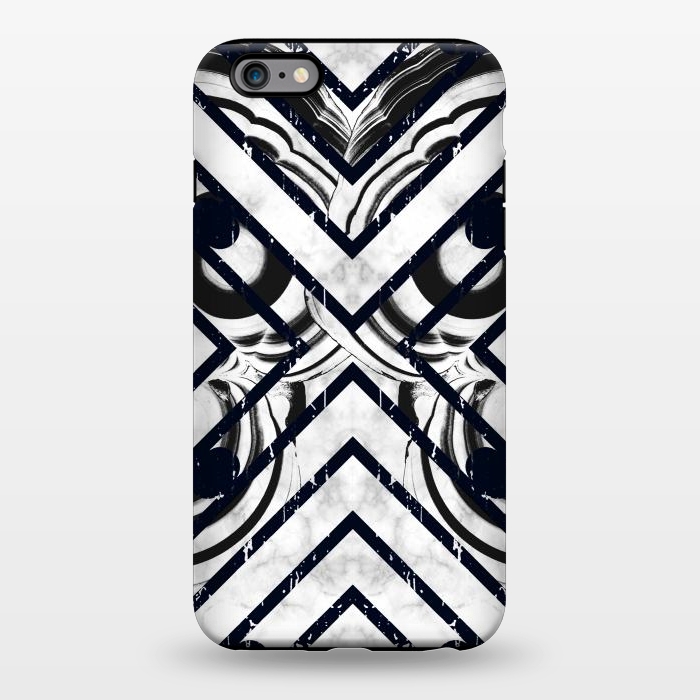 iPhone 6/6s plus StrongFit Modern geometric black and white marble  by Oana 