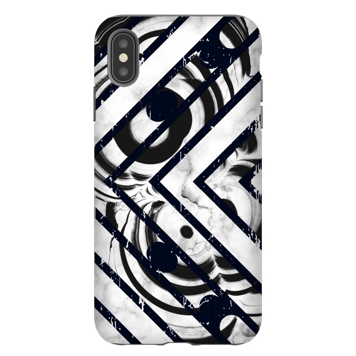 iPhone Xs Max StrongFit Monochrome marble stripes by Oana 
