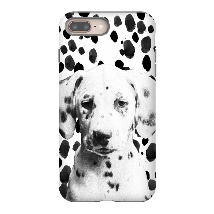 iPhone 7 plus StrongFit Cute dalmatian puppy and ink spots by Oana 