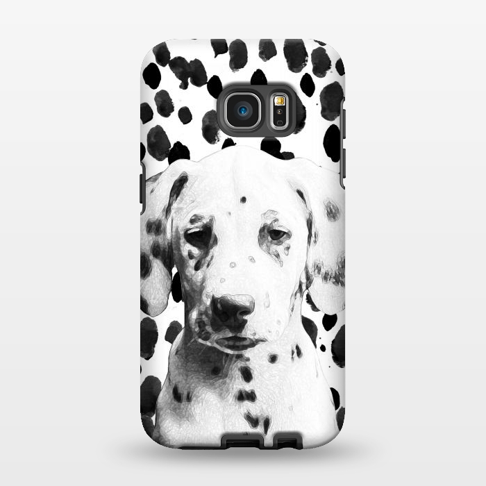 Galaxy S7 EDGE StrongFit Cute dalmatian puppy and ink spots by Oana 