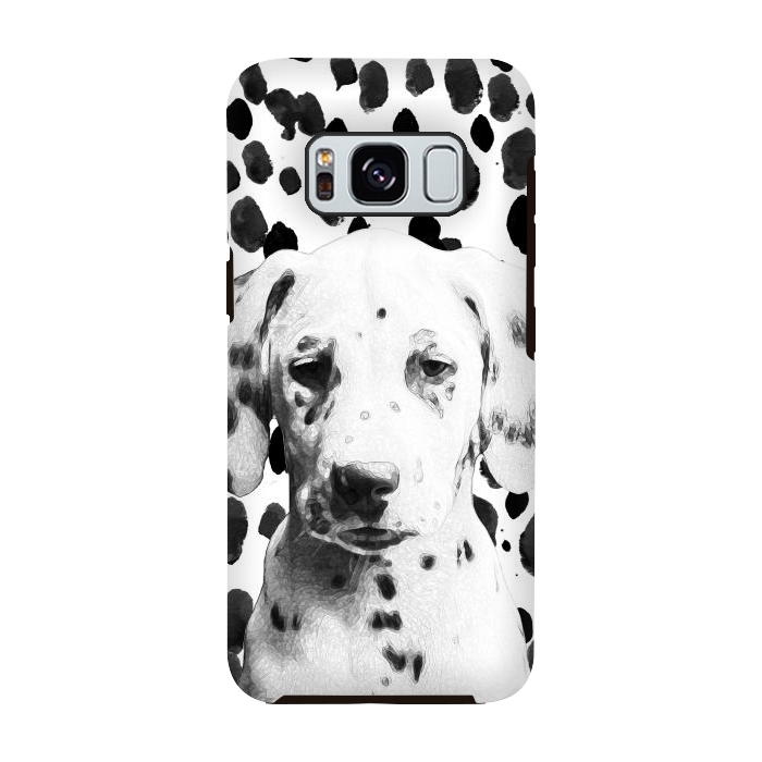 Galaxy S8 StrongFit Cute dalmatian puppy and ink spots by Oana 
