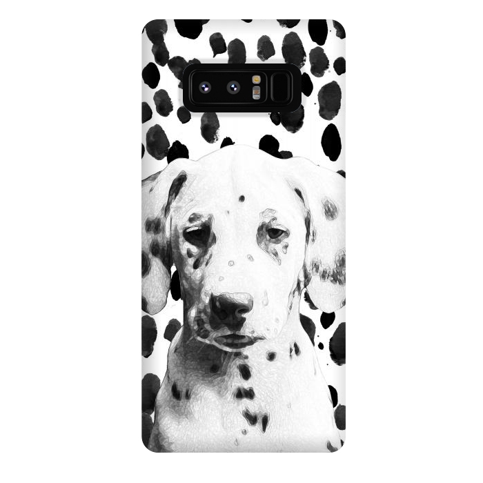 Galaxy Note 8 StrongFit Cute dalmatian puppy and ink spots by Oana 