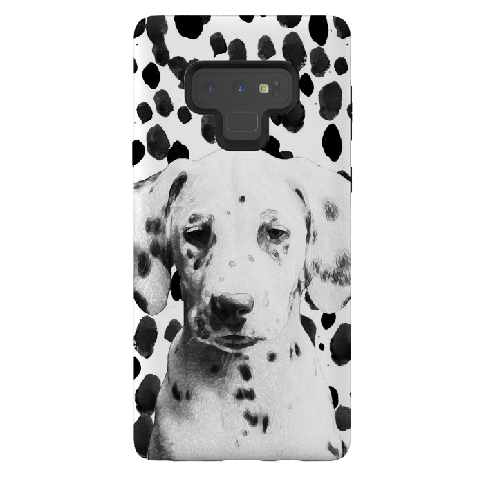 Galaxy Note 9 StrongFit Cute dalmatian puppy and ink spots by Oana 