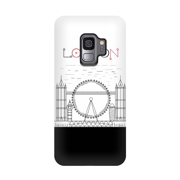 Galaxy S9 StrongFit london line art by TMSarts