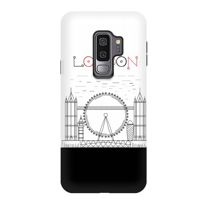 Galaxy S9 plus StrongFit london line art by TMSarts