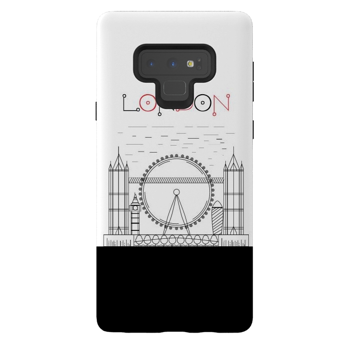 Galaxy Note 9 StrongFit london line art by TMSarts