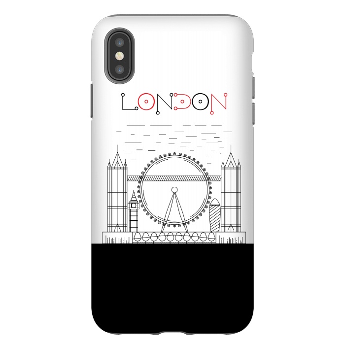 iPhone Xs Max StrongFit london line art by TMSarts
