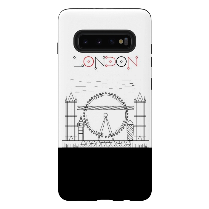 Galaxy S10 plus StrongFit london line art by TMSarts