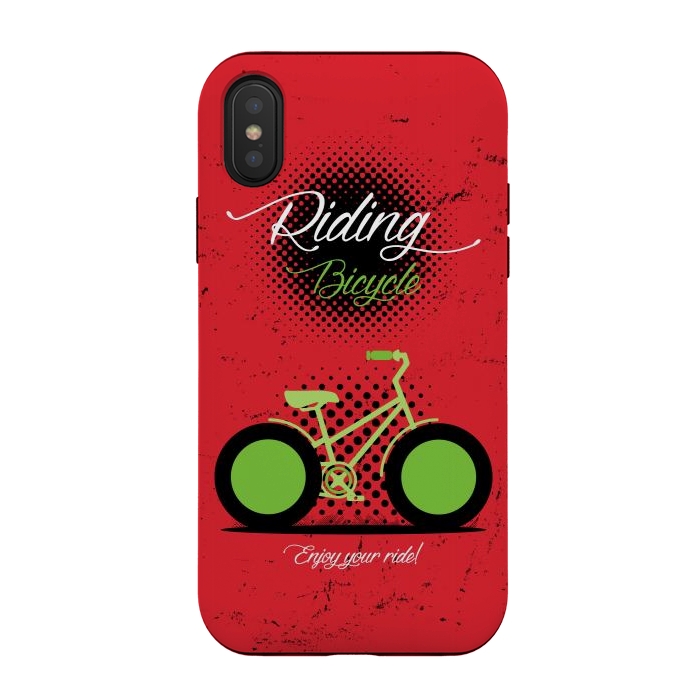 iPhone Xs / X StrongFit riding bicycle by TMSarts
