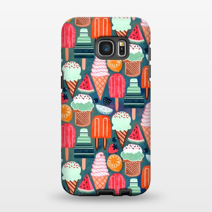 Galaxy S7 EDGE StrongFit Yum-Summer Ice Cream (Warm) by Tigatiga