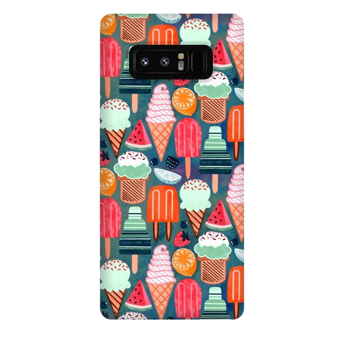 Galaxy Note 8 StrongFit Yum-Summer Ice Cream (Warm) by Tigatiga