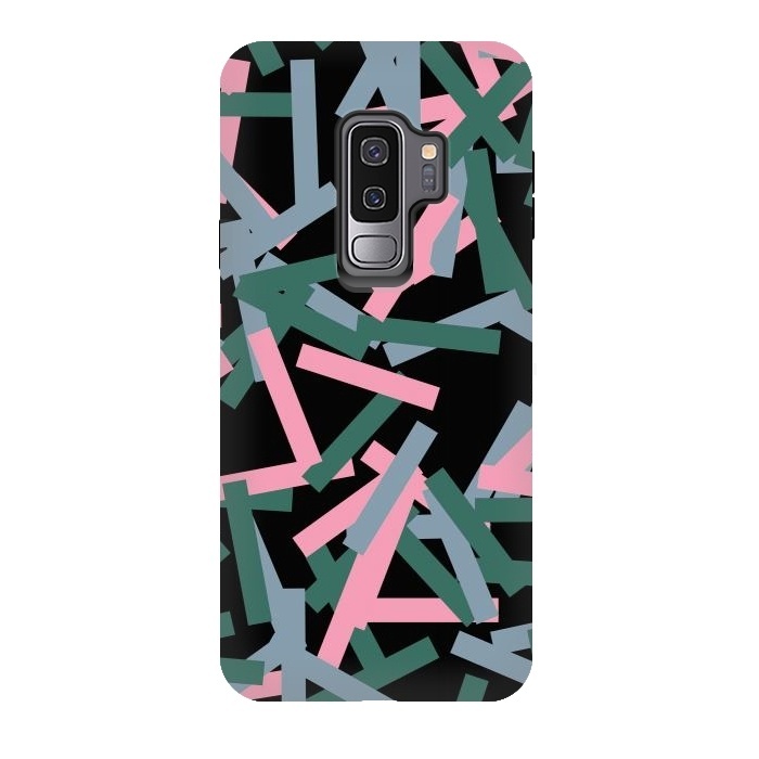 Galaxy S9 plus StrongFit Rectangular Confetti Pink by Ninola Design