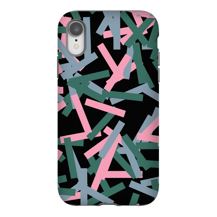 iPhone Xr StrongFit Rectangular Confetti Pink by Ninola Design
