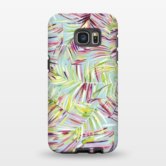 Galaxy S7 EDGE StrongFit Tranquility Tropical Palms by Ninola Design