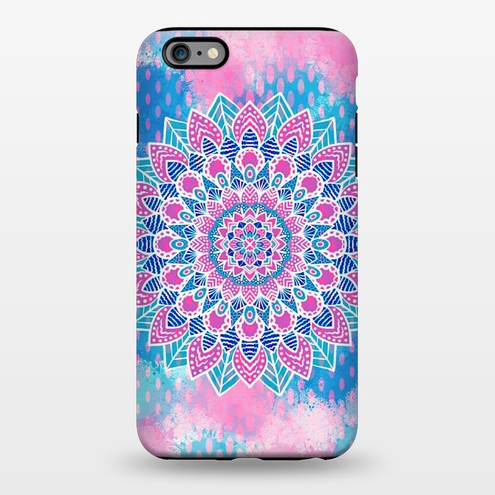 iPhone 6/6s plus StrongFit Pink blue Mandala flower  by Jms