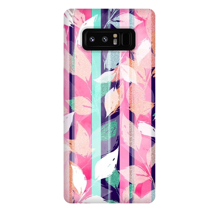 Galaxy Note 8 StrongFit Cute Violet foliage brush paint design  by InovArts