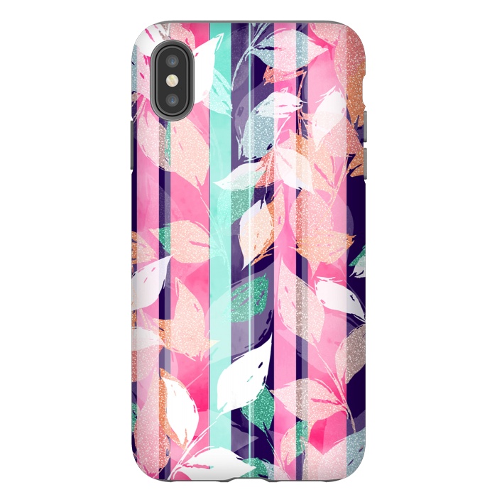 iPhone Xs Max StrongFit Cute Violet foliage brush paint design  by InovArts