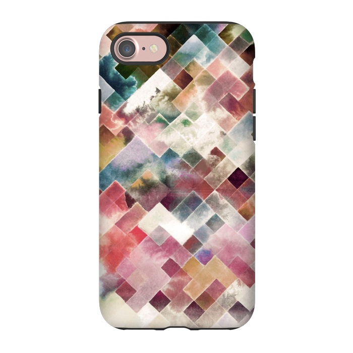 iPhone 7 StrongFit Moody Geometry Multicolored by Ninola Design