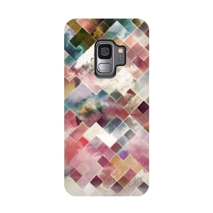 Galaxy S9 StrongFit Moody Geometry Multicolored by Ninola Design