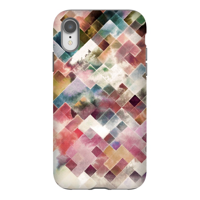 iPhone Xr StrongFit Moody Geometry Multicolored by Ninola Design