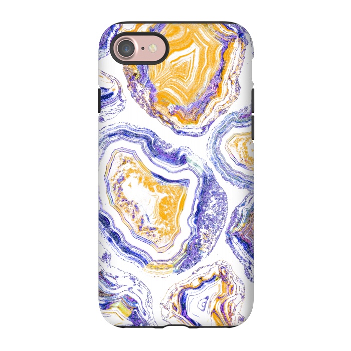 iPhone 7 StrongFit Agate gemstone marble colorful painting by Oana 